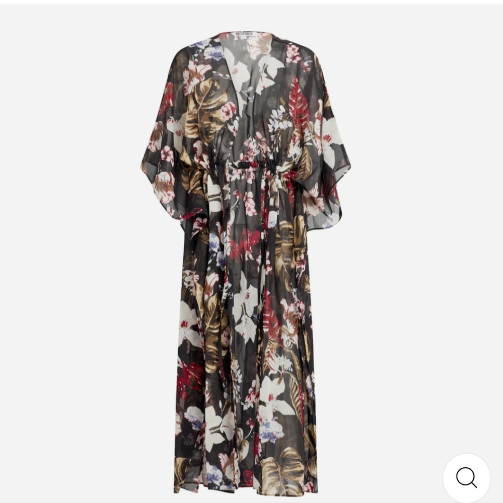 Walter Baker Swim Cover Up women's OS Tulum Caftan Floral Kimono NWT
